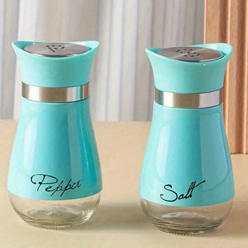 COPY - 1 Set, Salt And Pepper Shakers Set, 4 Oz Glass Bottom Salt And Pepper Ja…